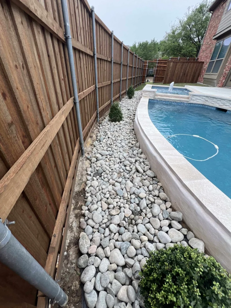 White river rock pool border