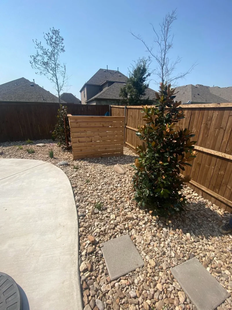 Poolside garden and stepping stones: project view, view 2